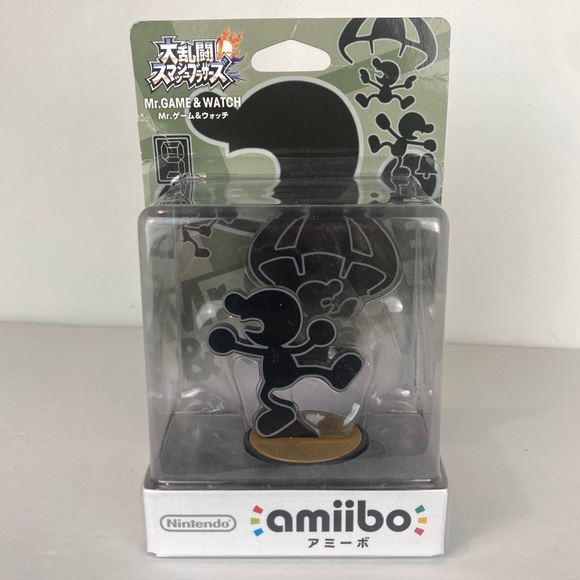 Mr. Game & Watch Super Smash Bros. Series Nintendo Amiibo 4 Poses Figure Used - Picture 1 of 10